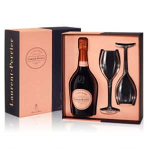 Buy Laurent Perrier Rose NV 75cl And 2 Glasses Gift Set